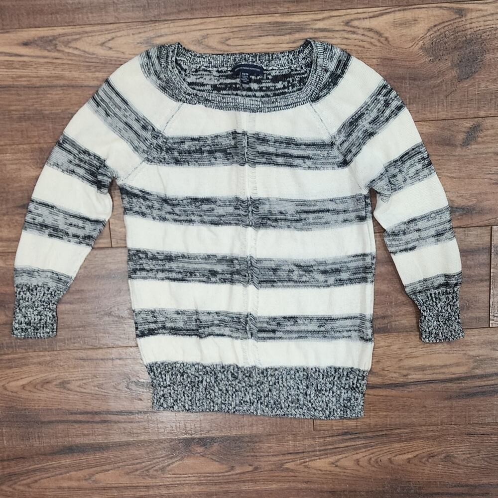 American Eagle Outfitters Women's Striped Round Neck Pullover Sweater X-Small XS